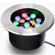 Φωτιστικό Χωνευτό Δαπέδου LED 12W 12-24V IP68 RGB με Controller 96UW12RGB